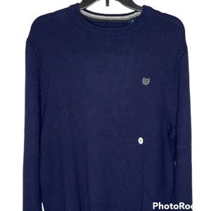 NWT‎ M Chaps Crewneck Sweater Navy Blue Mens